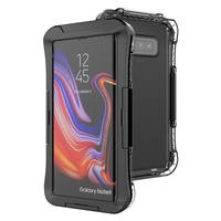 2-en-1 natation extérieure surf IP68 étanche antichoc transparent PC étui de protection complet pour Samsung Galaxy S10
