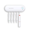 2-en1 UV porte-stérilisateur de brosse à dents fixé au mur 5 porte-brosse à dents et fonction de séchage nettoyant antib