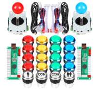 2 joueurs LED Kits de bricolage darcade encodeur USB vers PC Joystick + commutateur de boutons darcade led pou