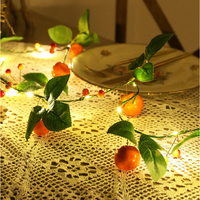 2 M LED Chaîne de Lumière Artificielle Orange Rotin Tournesol Vert Vignes Batterie Alimenté Fil De Cuivre Lampe Ins Cham
