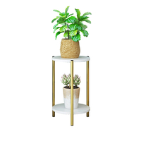 2 niveaux en bois plante fleur présentoir étagère support bois rack maison jardin décor