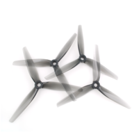 2 paires HQProp 5.1x2.5x3 5125 hélice à 3 pales 5mm trou poly carbonate couleur grise pour drone RC FPV Racing