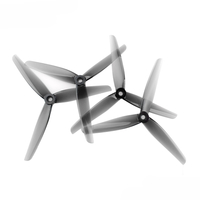 2 paires HQProp 6X2.5X3 Hélice à 3 pales en polycarbonate gris clair pour drone FPV Racing RC