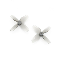 2 paires HQProp Micro Whoop Hélice 40MMX4 Gris (2CW + 2CCW) -Poly Carbonate-1.5MM Arbre pour FPV Racing RC Drone