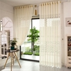 2 panneaux jacquard dentelle pure tulle rideaux chambre salon évider fenêtre dépistage
