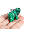 2 Pcs / 1 Pcs Vert Naturel Jade Éléphant Sculpté À La Main Décor Cristal Craving Statue Relax Mignon Décorations