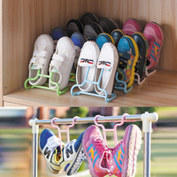 2 PCS / Set Multi-fonction En Plastique Enfants Enfants Chaussures Suspendus Étagère De Stockage Séchage Rack Étagères À