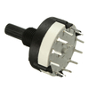 2 pcs 1 Pôle 12 Voies 0.3A 250VAC Interrupteur Rotatif Noir Bornes À Souder Voiture Voiture Dents Shaft