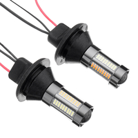 2 PCS 1156 Bau15s / Ba15s LED Clignotant Double-Color Switchback DRL Ampoule avec Décodeur CANBUS