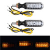2 pcs 12 LED Moto Circulant Clignotants Clignotants Lumières Eau Courante Style Frein Lampe Ambre