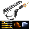 2 pcs 12 V 2835 Switchback Clignotants Phare LED Bande DRL Lumière Tube Étanche