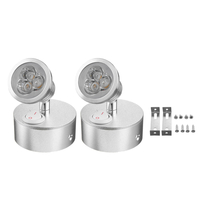 2 pcs 12 V LED Appliques Murales 360 ° Rotation Spotlight Lampe De Lecture De Chevet Pour Caravane Bateau