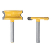 2 Pcs 1/4 Pouce Queue Toupie Routeur Bit Bit Fraises Cutter Bois Circulaire En Forme De T Fraisage Fraise