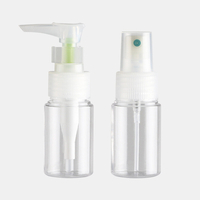 2 Pcs 20 ml Transparent En Plastique Bouteille De Pulvérisation Ensemble Squeeze Tuyau Bouteille Lotion Hydratant Crème