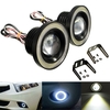 2 PCS 20 W 3, 5 Pouces LED Projecteur Phares Antibrouillard De Voiture Blanc avec COB ange Eyes Halo Anneaux Ampoule Blan