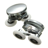 2 Pcs 25mm Porte de Douche Rouleaux Zinc Alliage Salle De Bains Roue Accessoires Verre Matériel