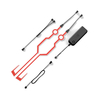 2 Pcs 3 V Casque Étanche Moto Lumière Équitation Signal EL Bande Clignotant LED Durable Kit Bar DIY