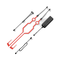 2 Pcs 3 V Casque Étanche Moto Lumière Équitation Signal EL Bande Clignotant LED Durable Kit Bar DIY