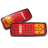 2 Pcs 33 LED Arrière Feux Arrière Stop Frein Inverse Clignotants Clignotants Lampes Étanche Remorque Camion Bus Van 12 V