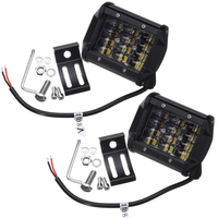 2 pcs 4 RANG 4 pouces 3030 12 LED Lampe de Travail 36 W 2880LM Projecteur Faisceau Brouillard Lampe 6000 K