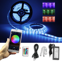 2 PCS 5 M 5050 SMD RGB Étanche LED Bandes Lumières + Wifi Alexa Amazon Contrôleur + DC12V Alimentation