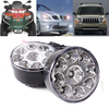 2 PCS 70 cm Ronde LED Conduite Avant Lampes De Brouillard Feux De Jour DRL 12V 9W 7000K pour Voiture Remorque ATV