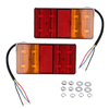 2 PCS 8 LED voyants de frein de queue IP67 imperméable rouge jaune couleur universel pour remorque de camion 12V