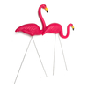 2 PCS en plastique rose flamants roses pelouse prairie jardin Figurine décorations