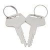 2 pcs fer 787 argent clés porte-clés pour Komatsu équipement lourd pelle bulldozer démarreur