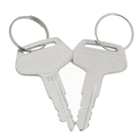2 pcs fer 787 argent clés porte-clés pour Komatsu équipement lourd pelle bulldozer démarreur