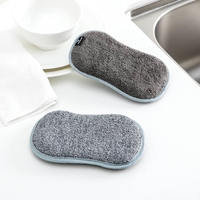 2 Pcs Gris Jordan Judy Brosse À Vaisselle Double Face Brosses De Nettoyage Poignée De Plat De Cuisine Outil De Lavage De
