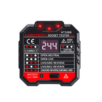 2 pcs HT106B Socket Outlet Testeur Circuit Polarité Détecteur de Tension Mur UK + UE Plug Disjoncteur Finder RCD Test