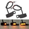 2 pcs LED Clignotants Indicateurs Circulant Eau Courante Lumière Ambre Dynamique Moto Vélo Guidon Montage