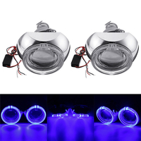 2 Pcs Mini Voiture LED Projecteur Phares Halo Anneau Angel Eye Lumières LHD Bi-Xénon HID Lampes 3000LM 3 Pouce 12 V 35 W