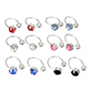 2 Pcs No Piercing 6 Couleurs Cristal Strass Nez Lip Ring Cuff Clip Boucles Doreilles pour les Femmes