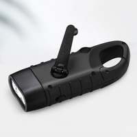 2 PCS Portable LED Lampe de Poche à Manivelle Dynamo Torche Professionnel Énergie Solaire Tente Lumière Lanterne pour Ca