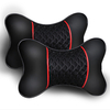 2 PCS PU En Cuir Tricoté De Voiture Appui-Tête Oreiller Cou Soutien Coussin Siège Accessoires