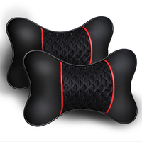 2 PCS PU En Cuir Tricoté De Voiture Appui-Tête Oreiller Cou Soutien Coussin Siège Accessoires
