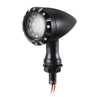 2 PCS Rétro Moto Clignotant Clignotants Lumières Avant Arrière Clignotant Moteur Indicateur Noir pour Honda Yamaha Harle