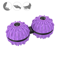 2 pcs Siamois Boules de Massage 35.6mm ABS Yoga Palm Rotation Decompression Tool pour Deep Tissue Massage