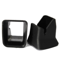 2 pcs siège de sécurité auto pour enfant interface isofix boucle guide fixe rainure 4x5x5cm noir