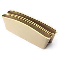 2 PCS Siège De Voiture Gap Boîte De Rangement PU Bordé Caddy Catcher Poche Organisateur Titulaire Nouveau
