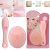2 Pcs Silicone Mini Blackhead Remover Exfoliant Visage Lavage Facial Brosse De Nettoyage Outils