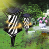 2 pcs Solaire Alimenté LED Lumière Mosquito Tueur Insecte Répulsif Bug Zapper Jardin Extérieur Cour Lampe