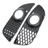 2 Pcs Voiture ABS Pare-chocs Avant Brouillard Lumière Grille Couvre Noir Pour Mitsubishi Lancer 2008-2014