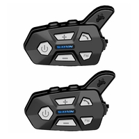 2 PCS WAYXIN 1000M Casque Casques bluetooth 2 Pilotes Intercom Pour R5 Moto FM Bt Sans Fil Intercomunicador Interphone M