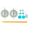 2 pièces / ensemble 5N plastique rond balance à ressort balance circulaire disque dynamomètre forcemeter testeur