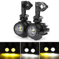2 pièces 10-30 V 20 W E9 moto LED lampe de conduite de phare antibrouillard auxiliaire pour BMW R1200 ADV