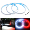 2 pièces 1.2 m LED feux davertissement de porte de voiture Anti-collision étanche Flexible Streamer Signal lampe