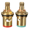 2 pièces 1/2 pouce quart de tour robinet vanne cartouche laiton disque céramique chaud froid remplacer